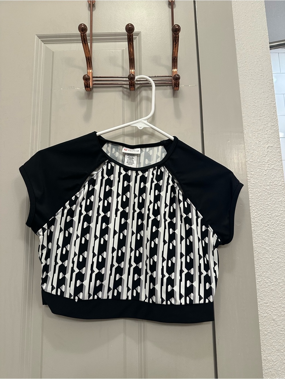 Peter Pilotto x Target Black & White Patterned Crop Top